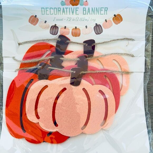 Fall Pumpkin Garland Banner - Picture 1 of 2